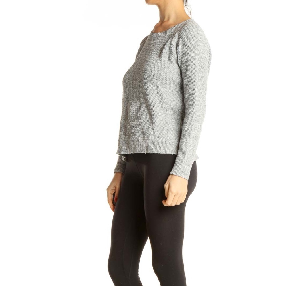 Madewell Gray Textured Classic Sweater - Picture 2 of 4